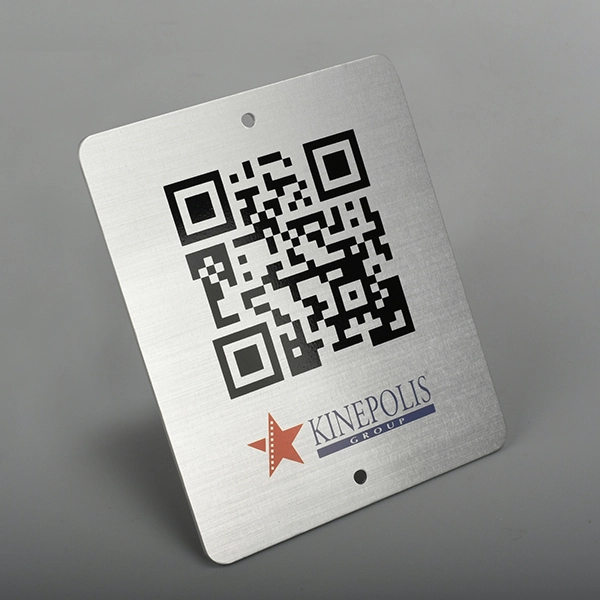 Алюминиевая этикетка с QR-кодом