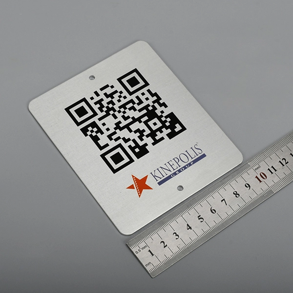Алюминиевая этикетка с QR-кодом