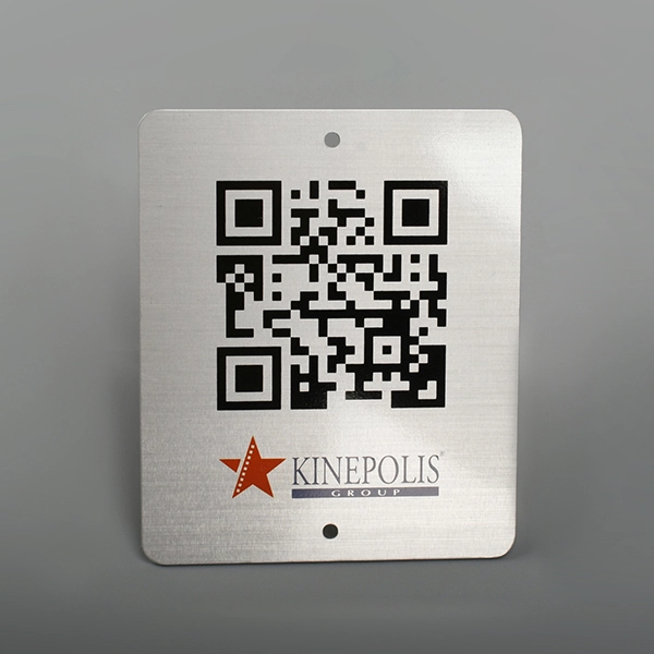 Алюминиевая этикетка с QR-кодом
